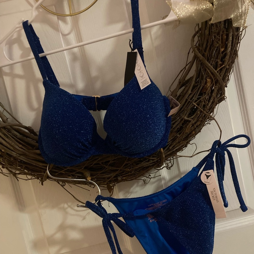 Victoria’s secret Blue Glitter Bikini Set